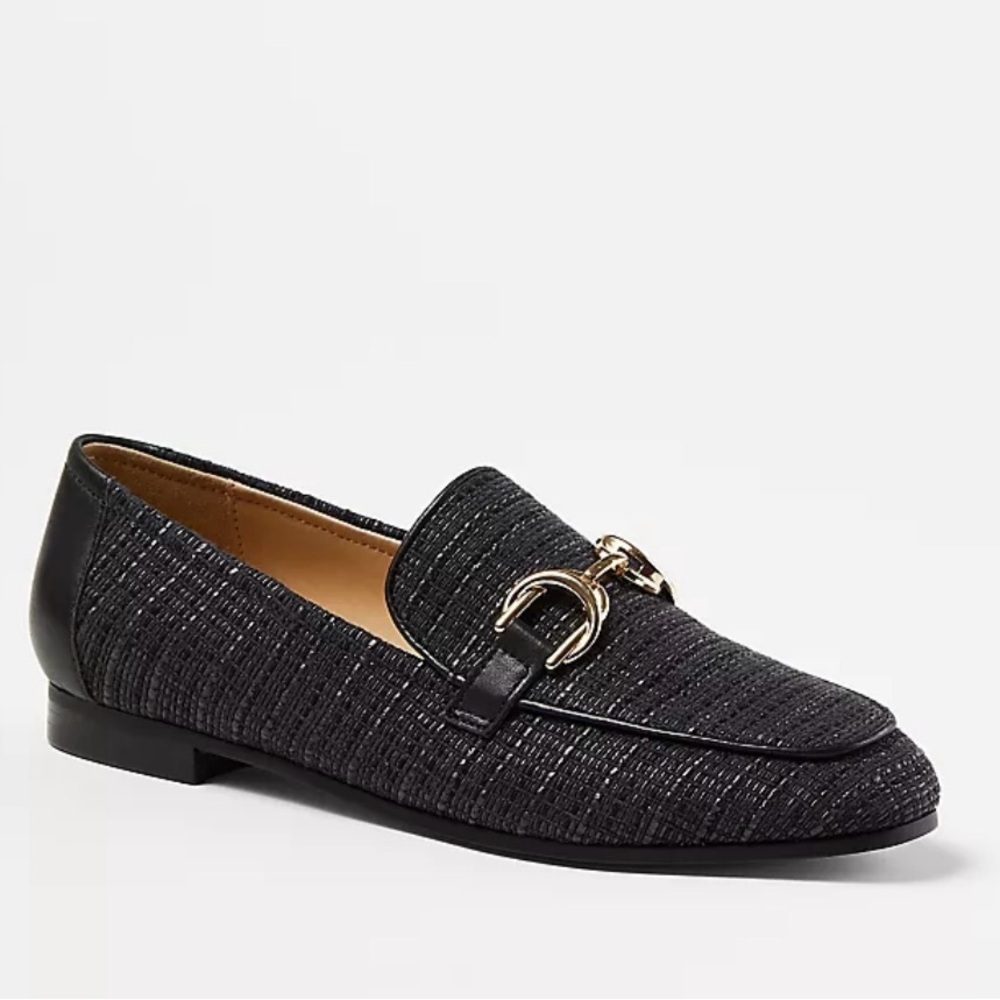 Ann Taylor NWT Chain Bit Straw Loafer-Size 8 - Picture 16 of 16